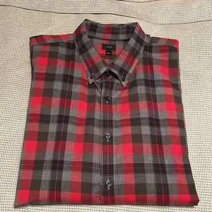 J CREW Men's Button-Down collared Tartan Plaid Shirt - XXL